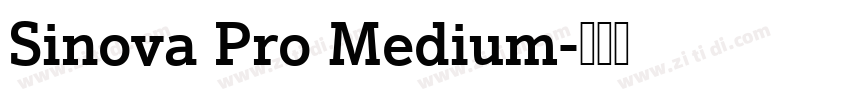 Sinova Pro Medium字体转换